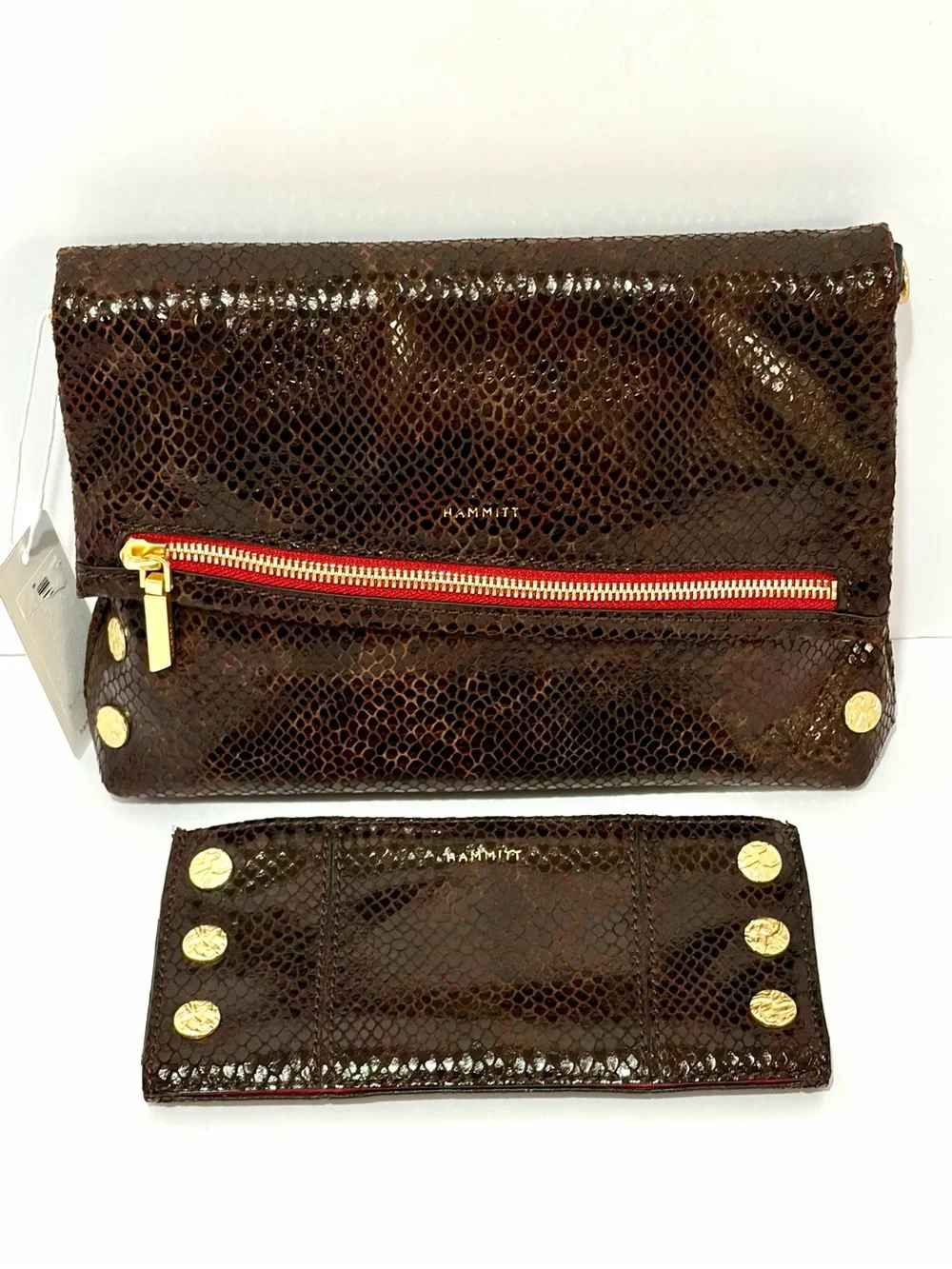 Hammitt VIP Med Crossbody/110 North Wallet In Painted Rattle/Brushed Gold 🔨 2pcs